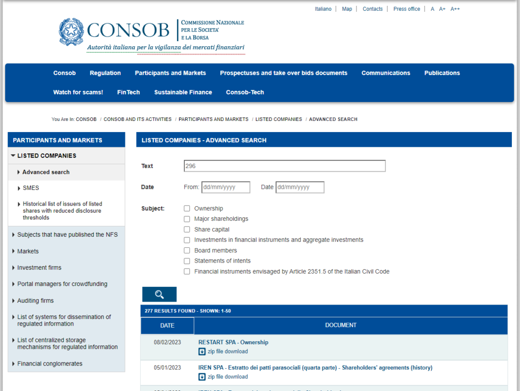 GoldenClub Way Investments лицензия CONSOB