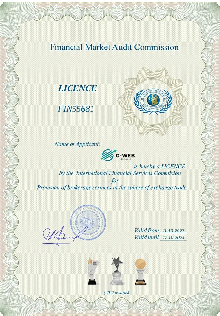 G web exc лицензия FINMAC
