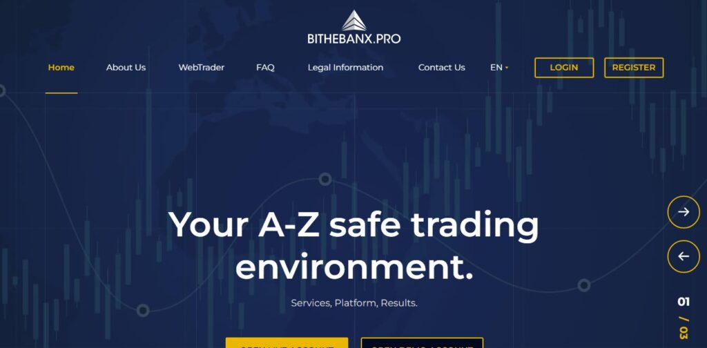 bithebanx - главная страница сайта