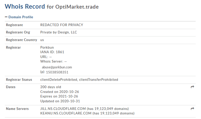 OptiMarket trade