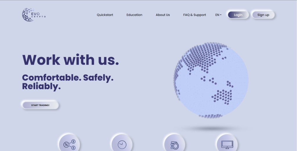 Evocrypto главная страница