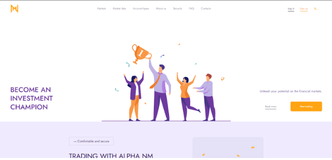 Alpha NM главная страница
