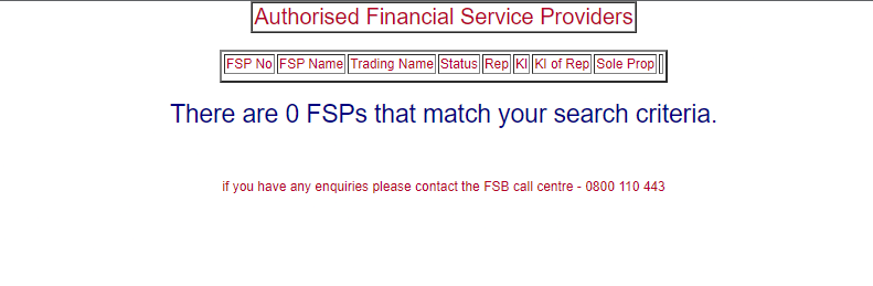 BinGlobal лицензия FSCA