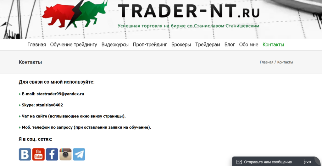 Trader-NT Контакты