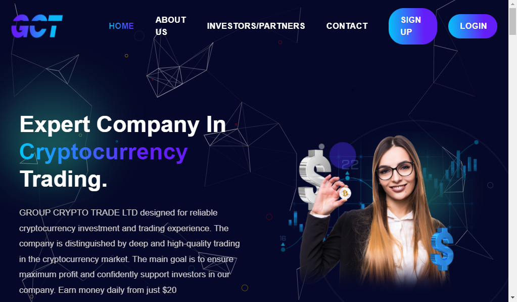 Group crypto trade - главная страница сайта