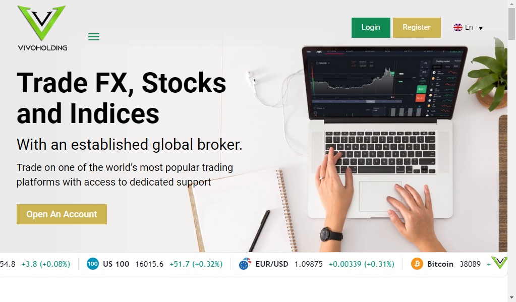 Vivo holding - главная страница сайта