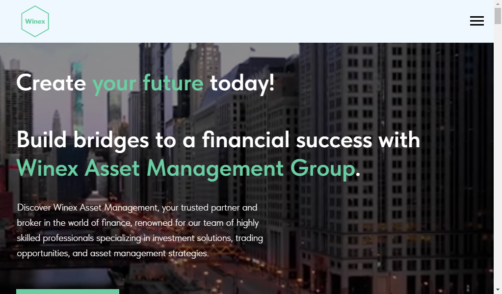 Winexgroup - главная страница сайта