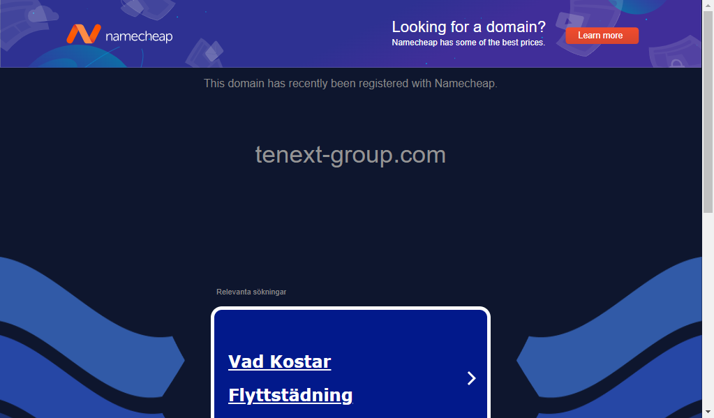 Tenext group - главная страница сайта