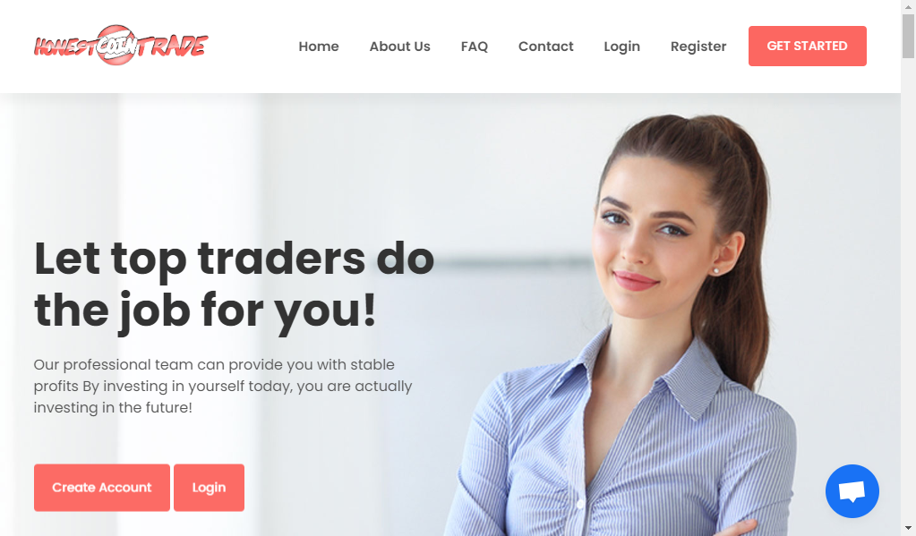 Honestcointrade - главная страница сайта