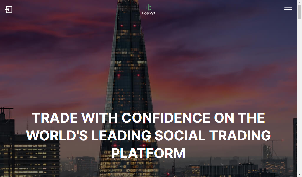 Bluecointrade - главная страница сайта