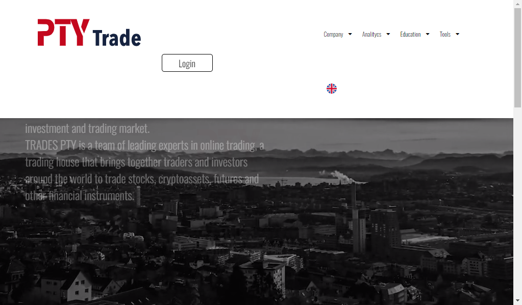 Pty trade - главная страница сайта