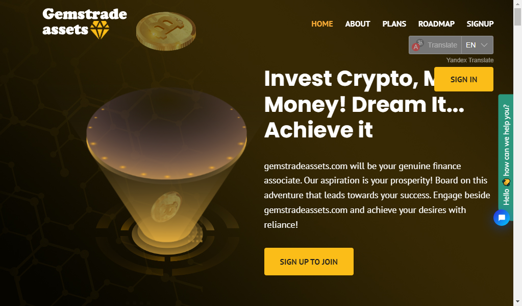 Gemstradeassets - главная страница сайта