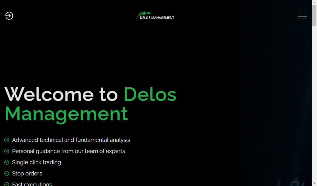 Delosmgmt - главная страница сайта