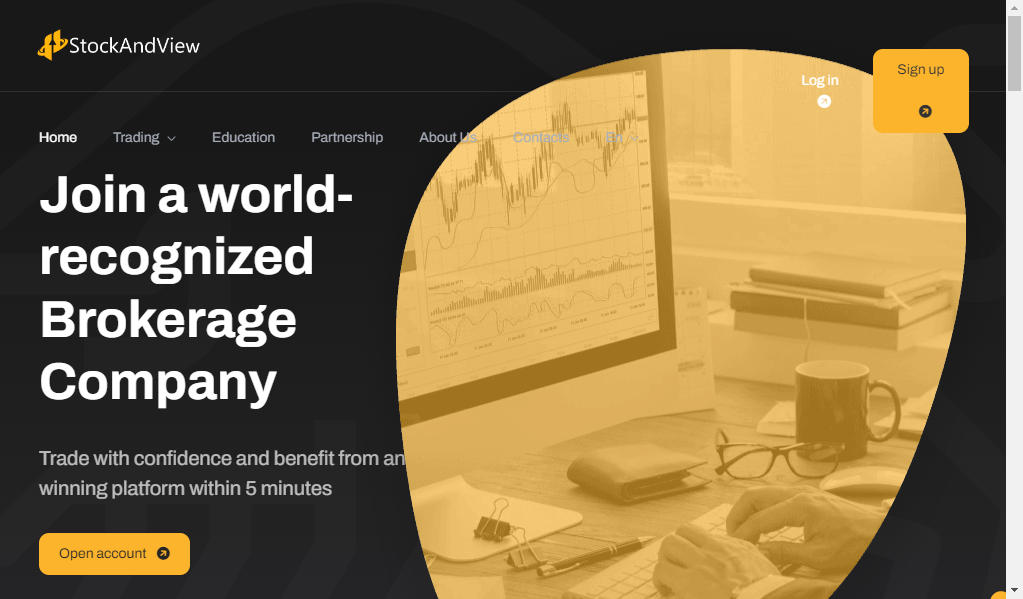 Stockandview - главная страница сайта