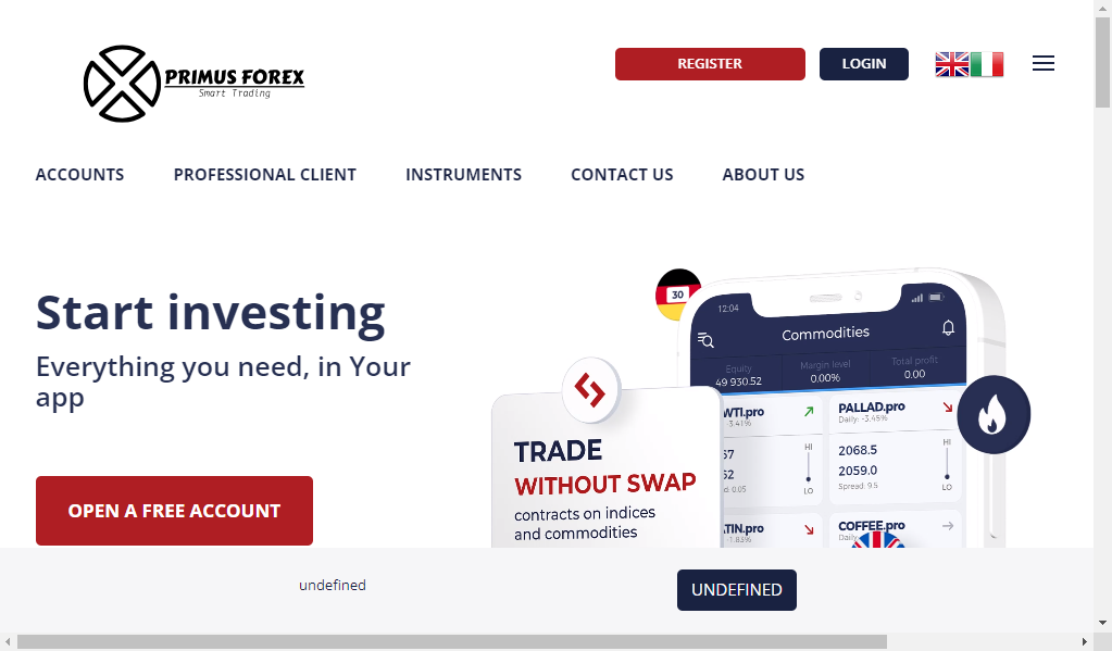 Primus forex - главная страница сайта
