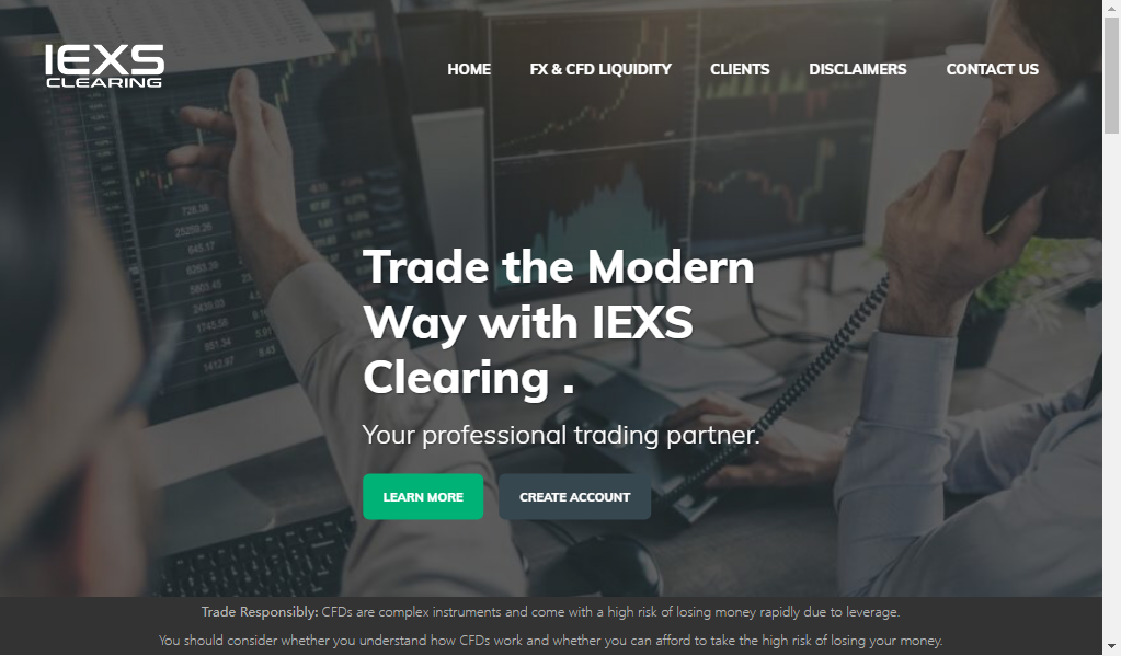 Iexsclearing - главная страница сайта