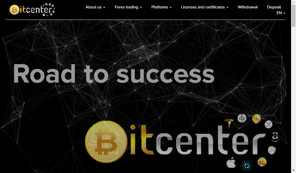 Bitcenter site - главная страница сайта