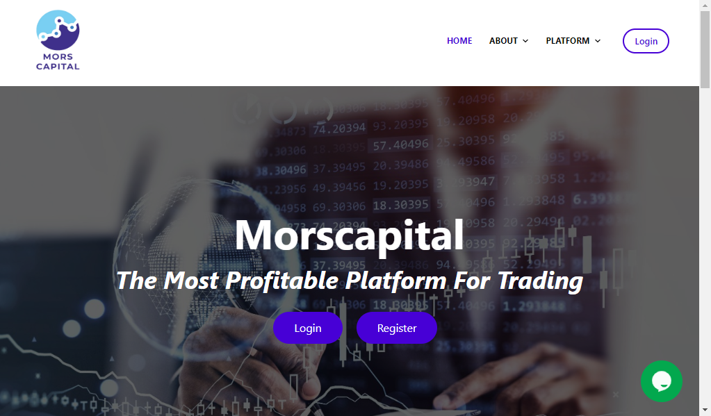 Mors capital - главная страница сайта