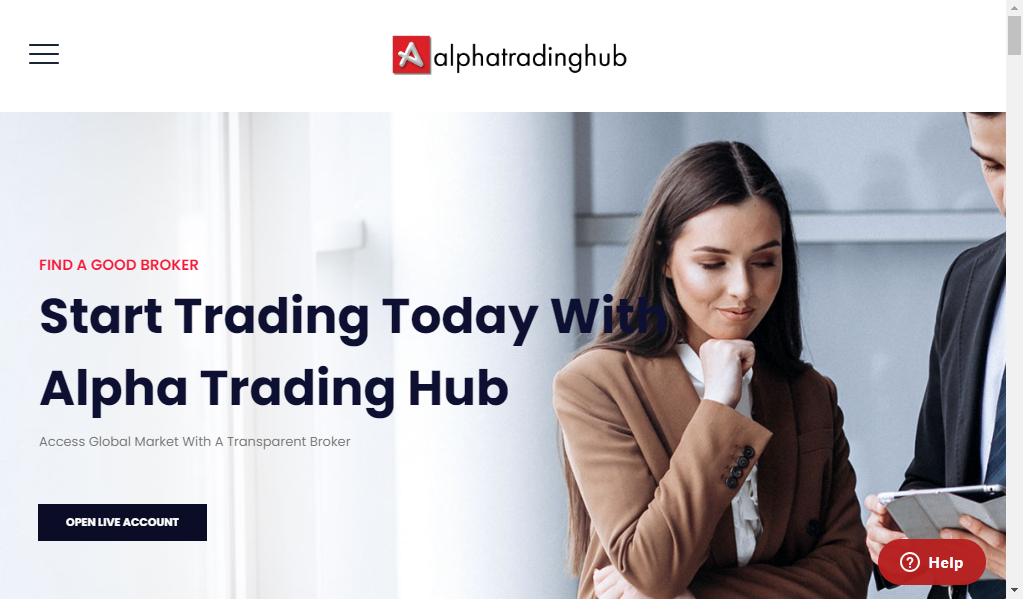 Alphatradinghub net - главная страница сайта