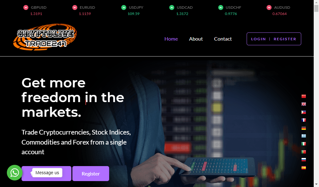 Cryptolivetrade247 - главная страница сайта