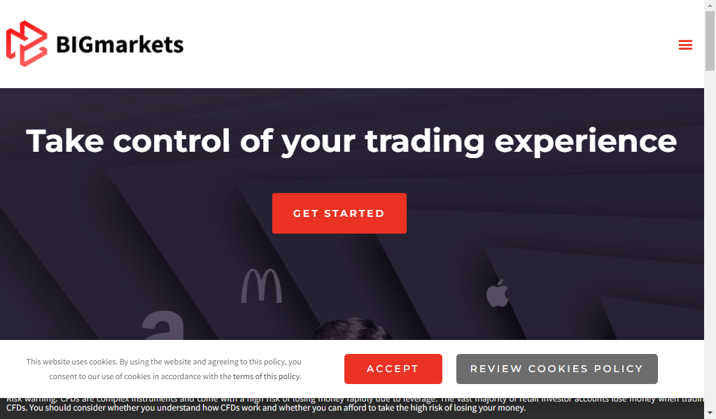 Bigmarkets com - главная страница сайта