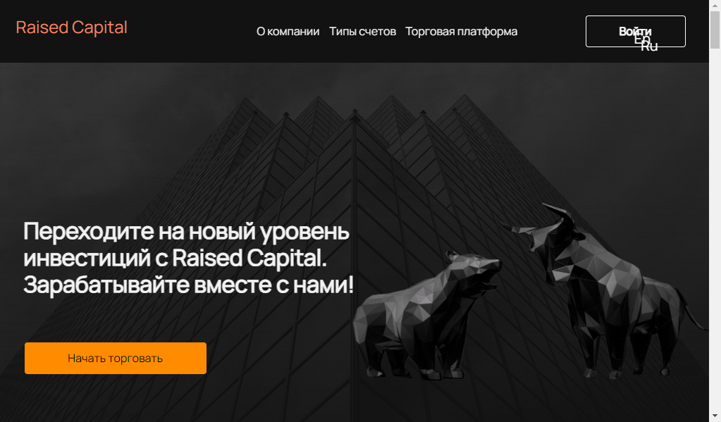 Rais cap (raised capital) - главная страница сайта