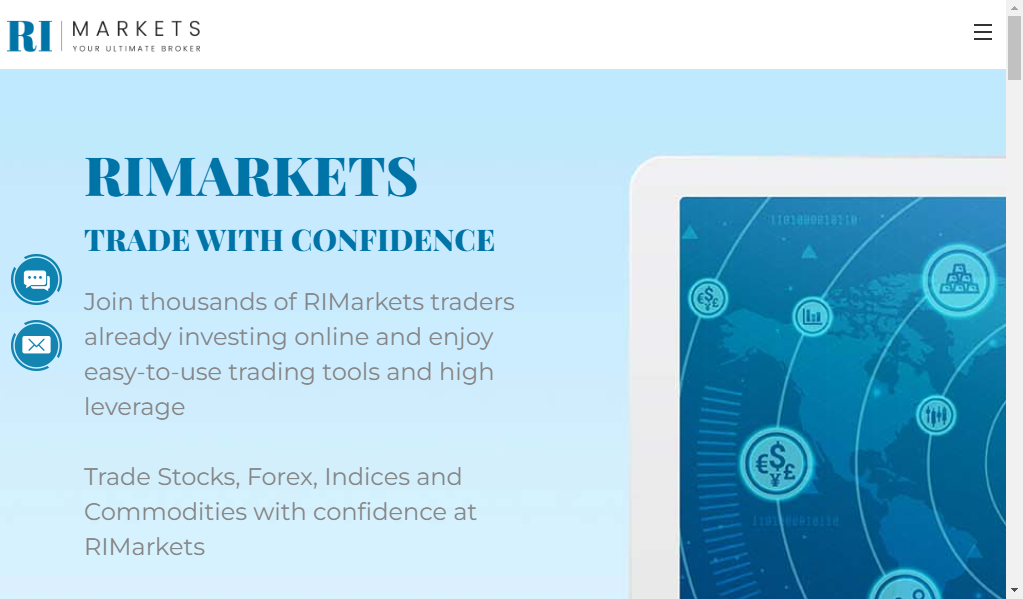 Ri markets - главная страница сайта