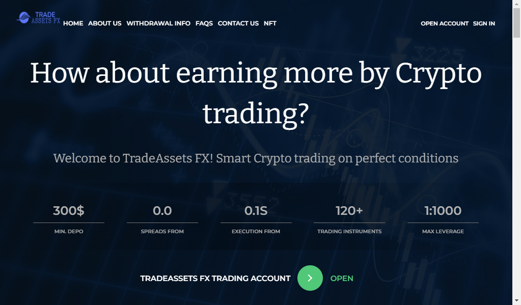 Tradeassetfx - главная страница сайта
