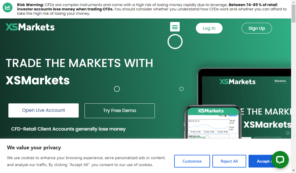 Xs markets (rockfrost ltd) - главная страница сайта