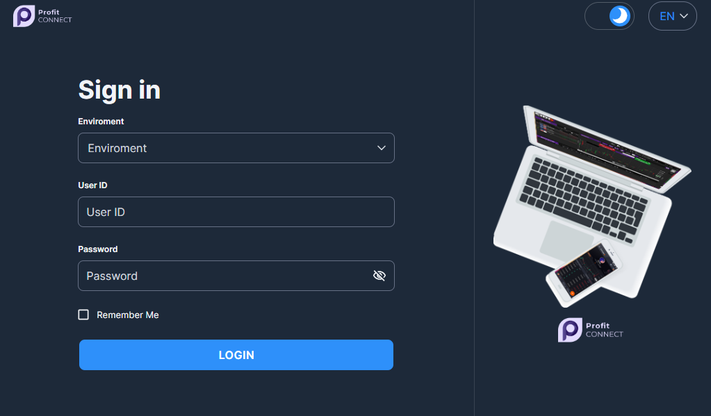 Profit connect - главная страница сайта