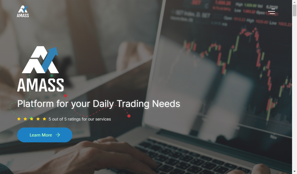 Amassfintech - главная страница сайта