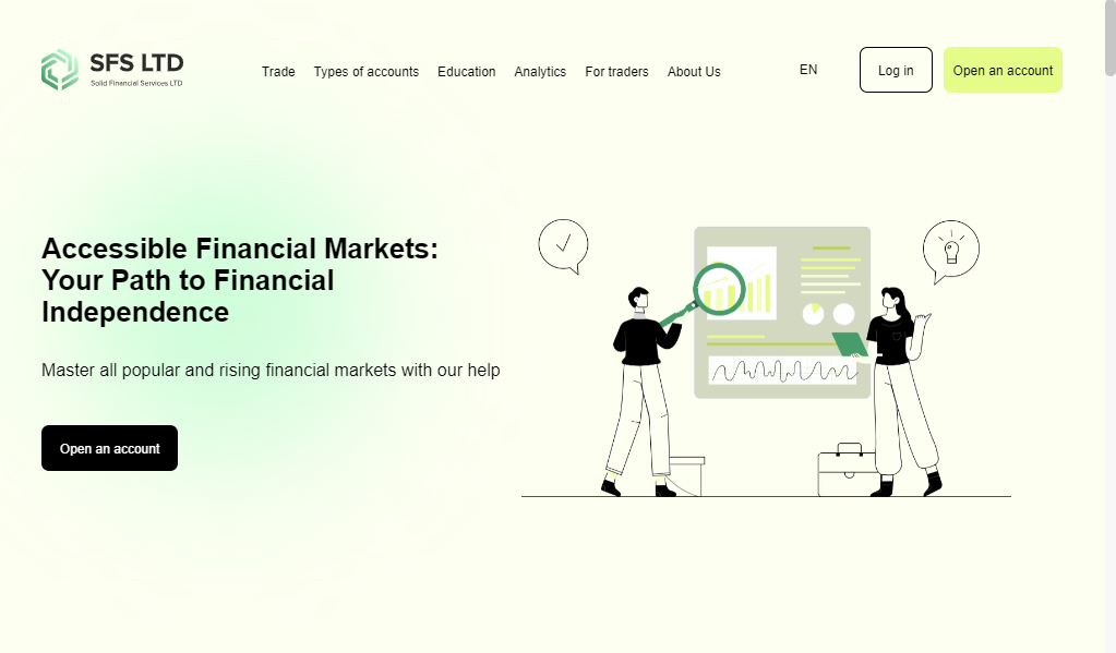 Solidfin solutions (sfs ltd) - главная страница сайта