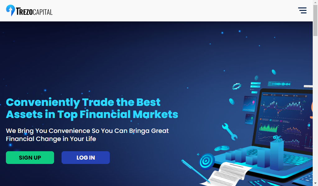 Trezocapital - главная страница сайта