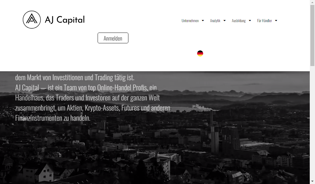 Ajcapital - главная страница сайта