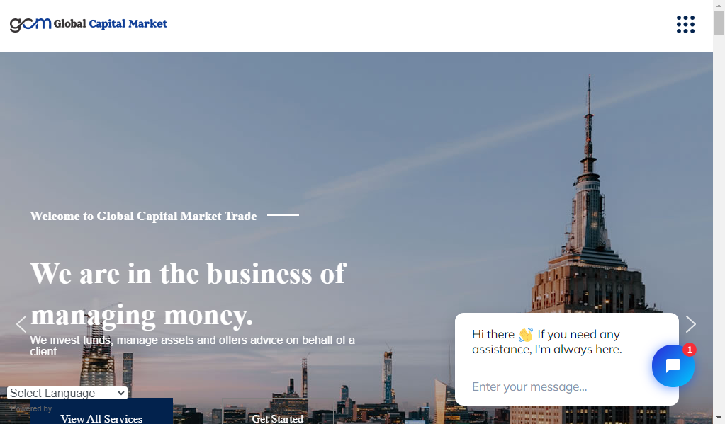 Globalcapitalmarkettrade - главная страница сайта