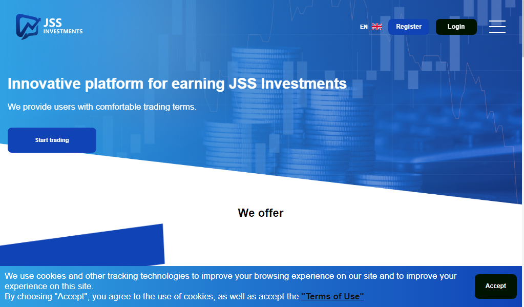 JSS Investment - главная страница сайта