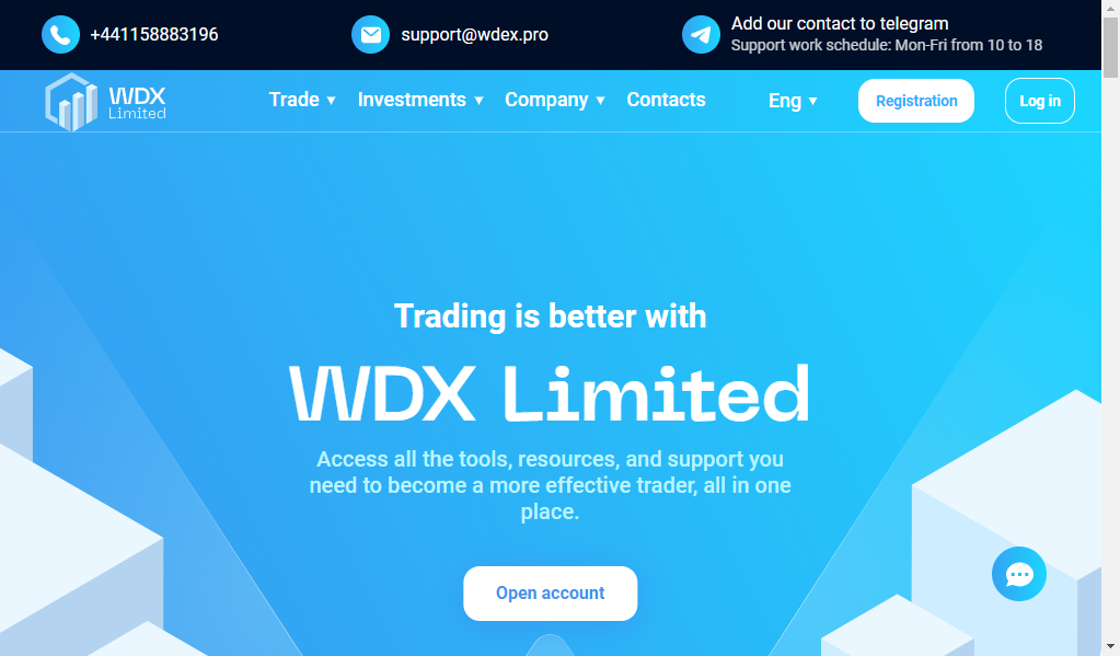 Wdx ltd - главная страница сайта