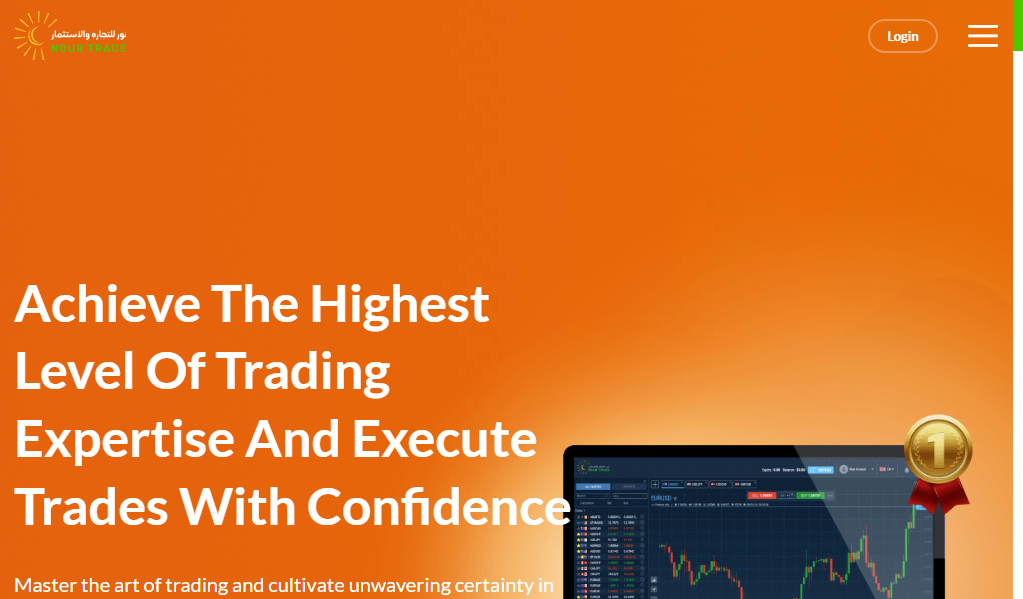 Nour trade - главная страница сайта
