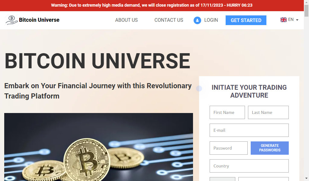 The bitcoin universe - главная страница сайта