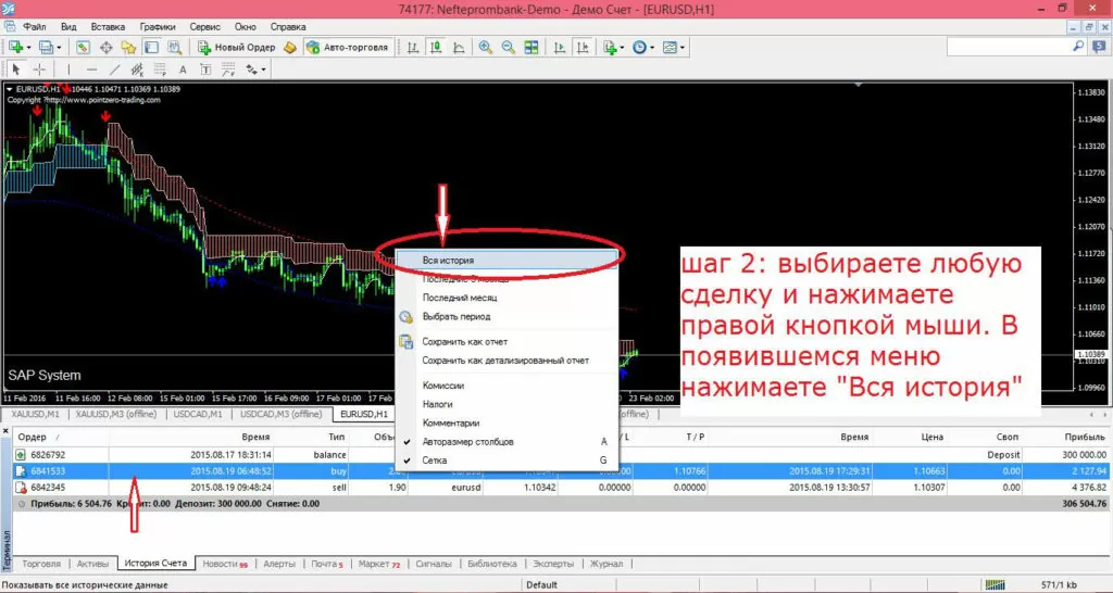 Как выгрузить историю из mt4