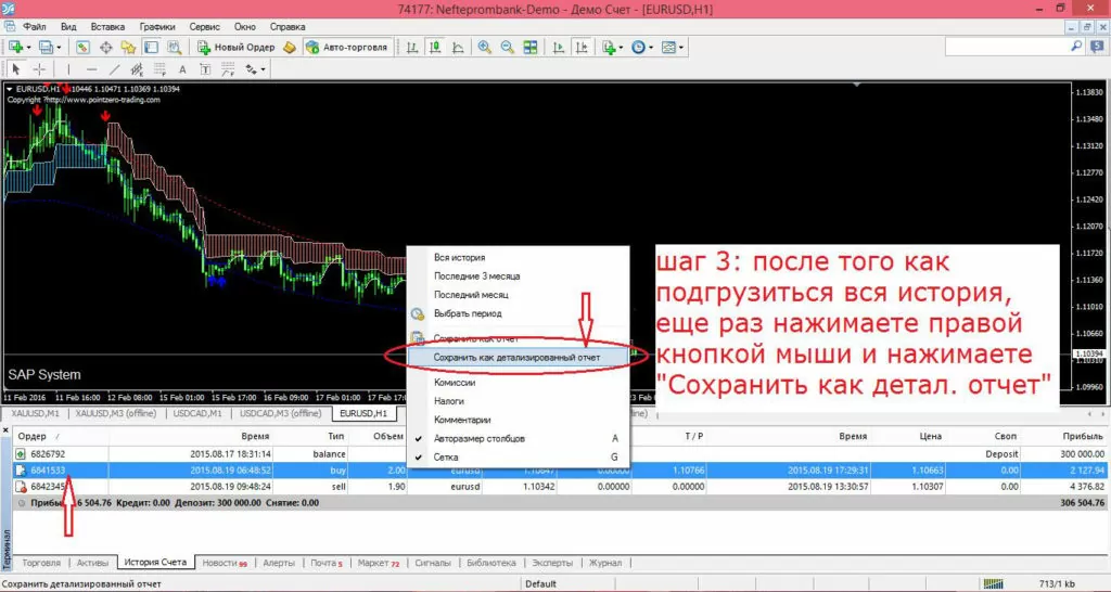 Как выгрузить историю из mt4